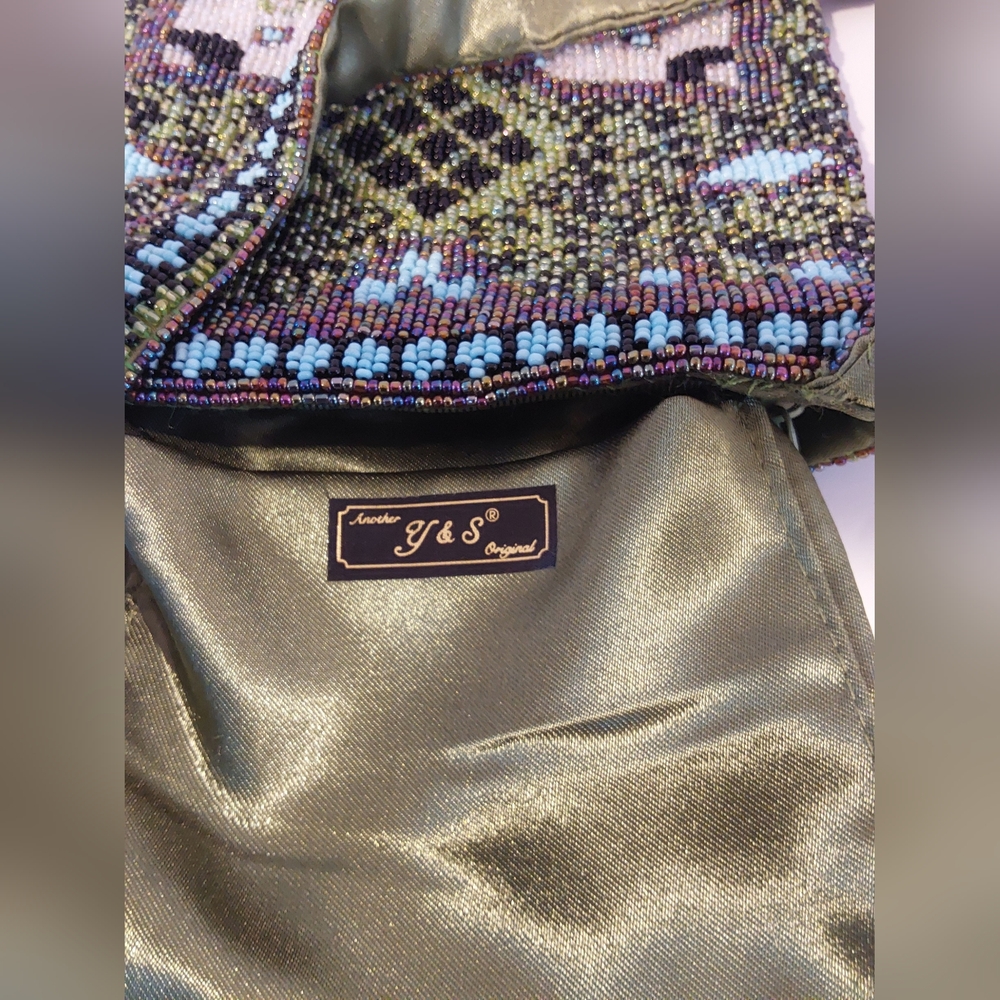 Y&S Original Beaded Zip Top Crossbody Shoulder Bag - Picture 2 of 11
